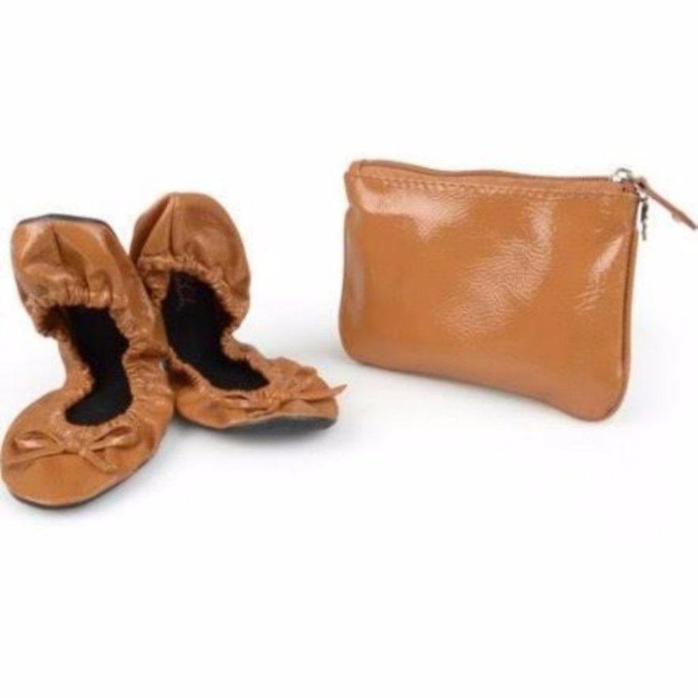 NWT Sidekicks Foldable Ballet Flats With Bag S